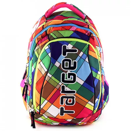 Školní batoh 2v1 Target, barevné kostky s černou nášivkou